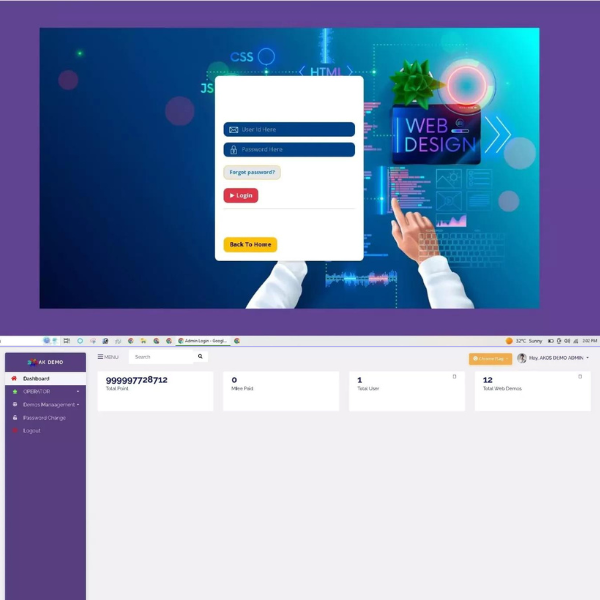 Demo Multiple Web Site Listing admin panel