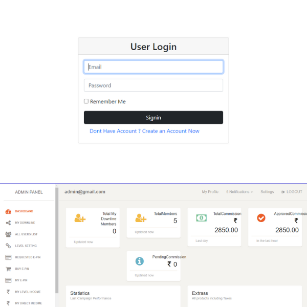 MLM BUSINESS SOURCE CODE ( Laravel Famework )