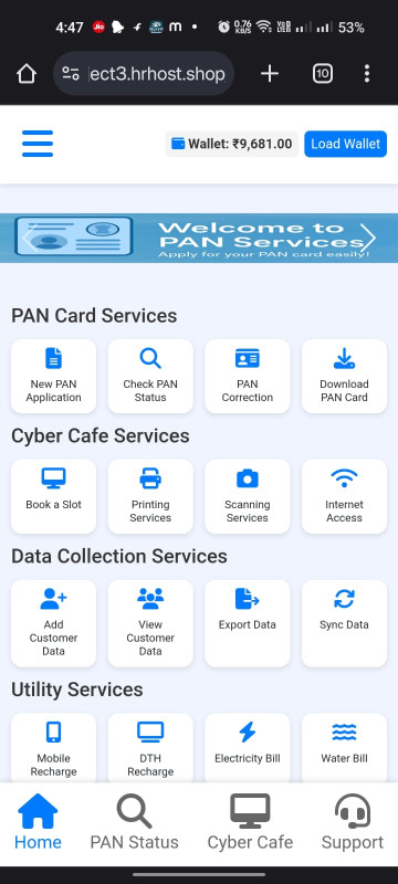 PAN Portal & Service Dashboard Template - Fully Functional