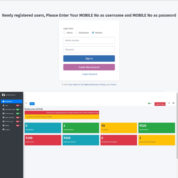 Instant Pan Find Portal ( Secure And New Looking Design , Upi Gateway ) CWP Solution